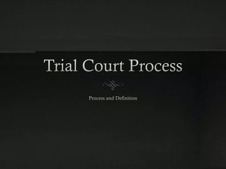trial court process