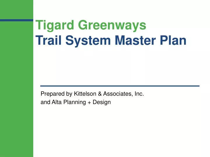 tigard greenways trail system master plan