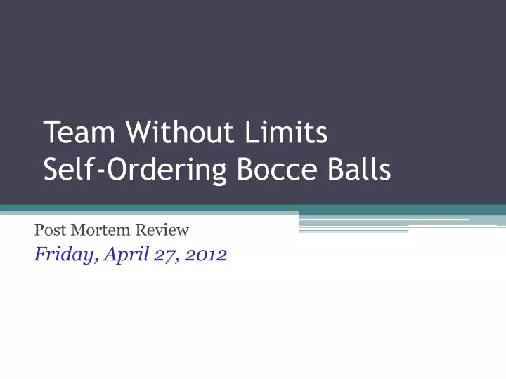 team without limits self ordering bocce balls