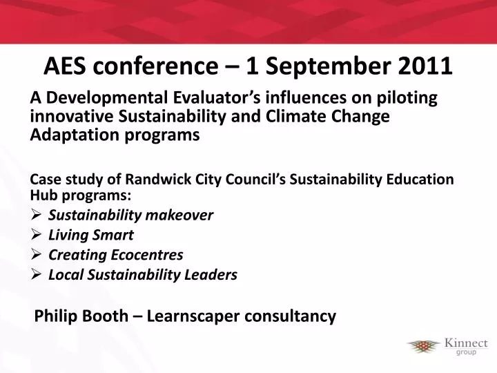 aes conference 1 september 2011