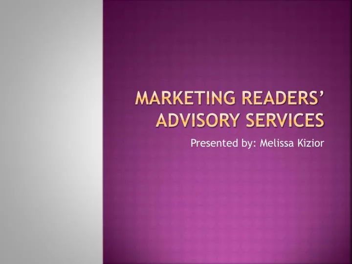marketing readers advisory s ervices