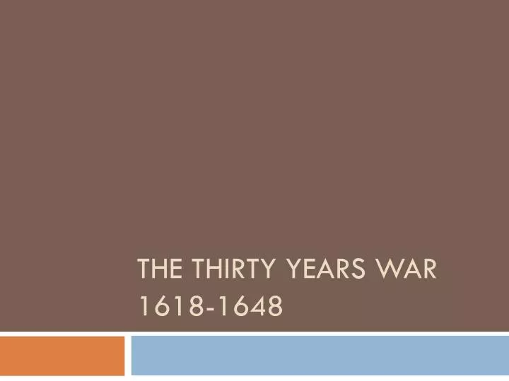 the thirty years war 1618 1648