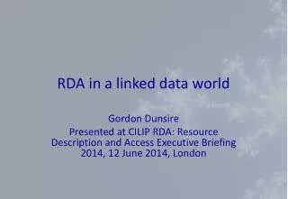 RDA in a linked data world