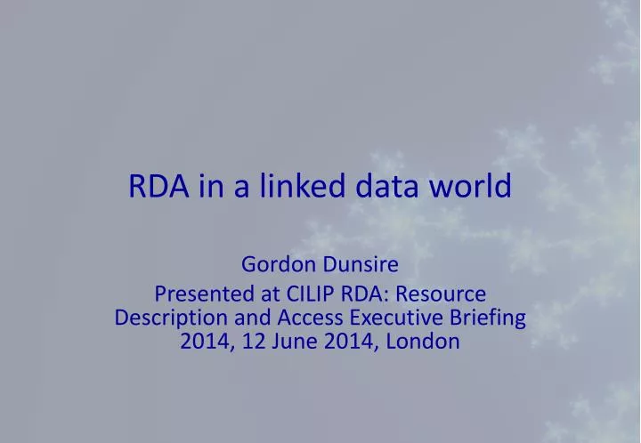 rda in a linked data world