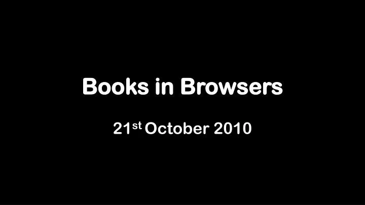 books in browsers