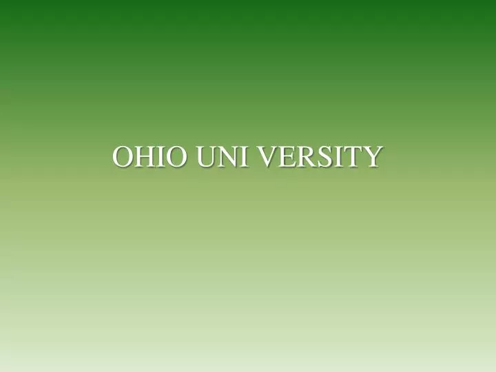 ohio uni versity