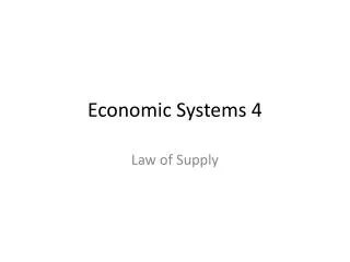 Economic Systems 4