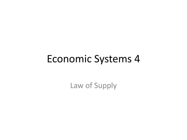 economic systems 4