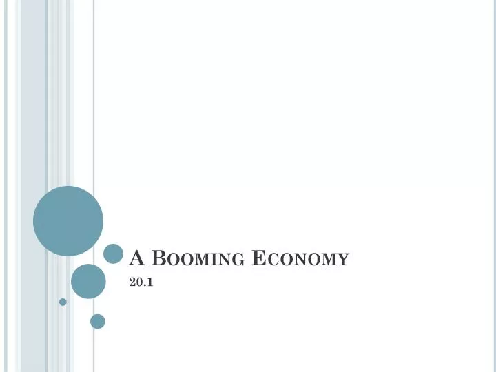 a booming economy