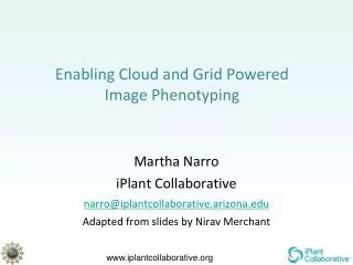 Enabling Cloud and Grid Powered Image Phenotyping