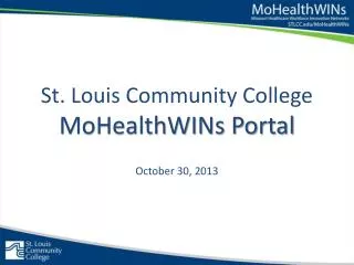 St. Louis Community College MoHealthWINs Portal