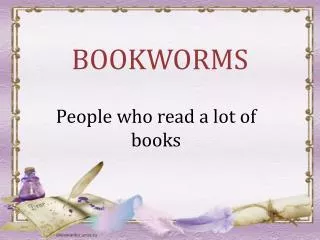 People who read a lot of books