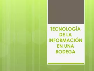 tecnolog a de la informaci n en una bodega