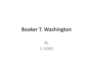 Booker T. Washington