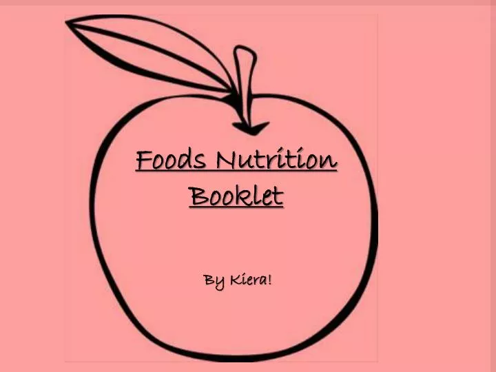 foods nutrition booklet