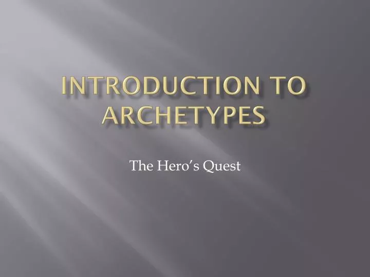 introduction to archetypes