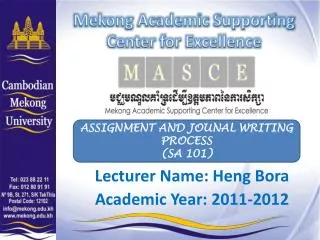 Mekong Academic Supporting Center for Excellence