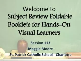 Welcome to Subject Review Foldable Booklets for Hands-On Visual Learners