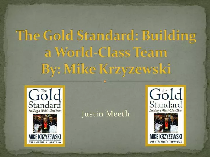 the gold standard building a world class team by mike krzyzewski