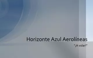 horizonte azul aerol neas