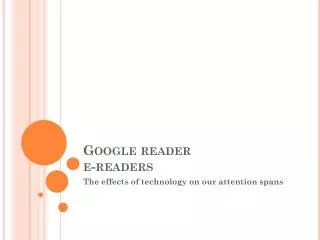Google reader e-readers