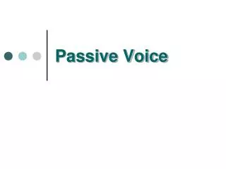 passive voice