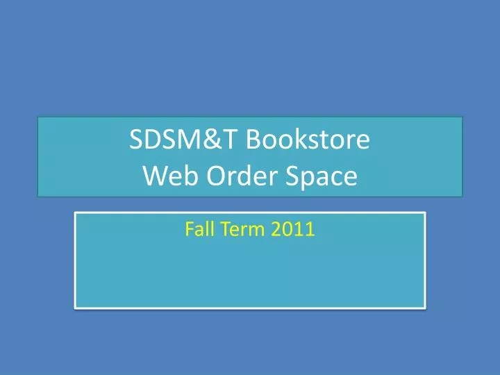 sdsm t bookstore web order space