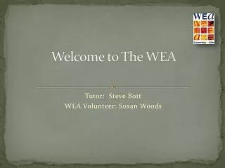 Welcome to The WEA