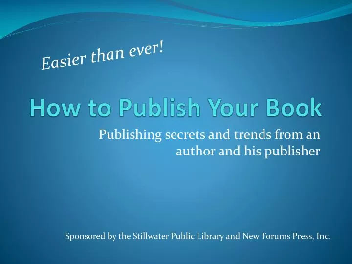 how to publish your book