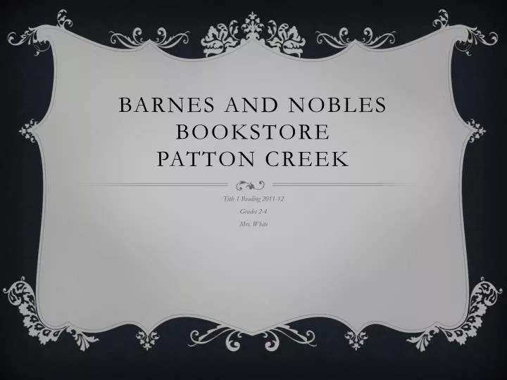 barnes and nobles bookstore patton creek
