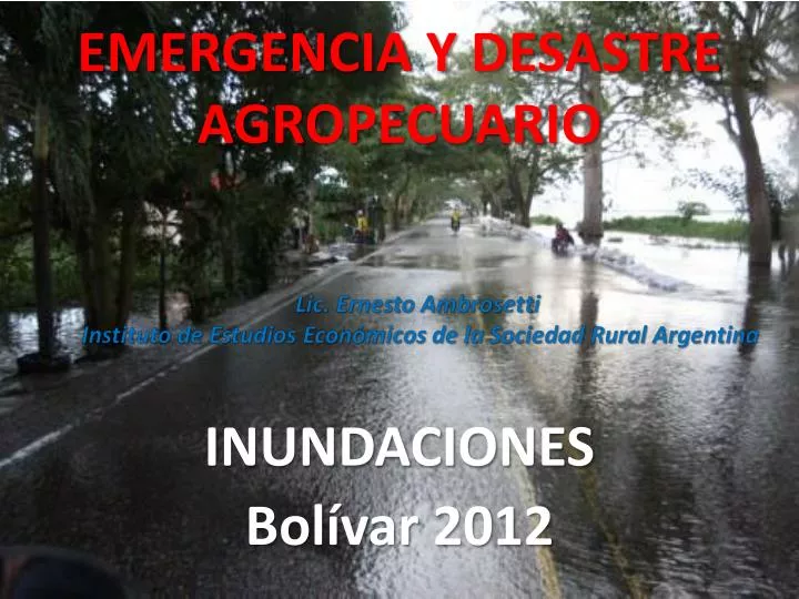 emergencia y desastre agropecuario