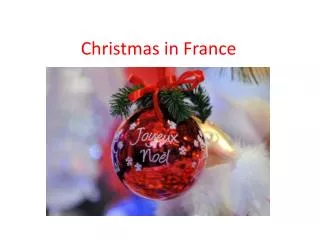 Christmas in France