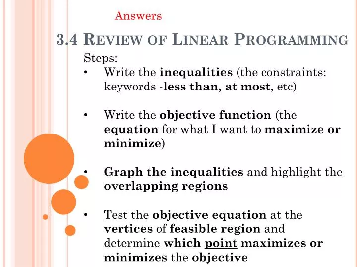 3 4 review of linear programming
