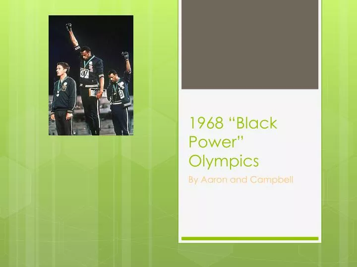 1968 black power olympics