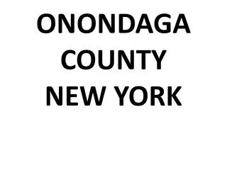 ONONDAGA COUNTY NEW YORK