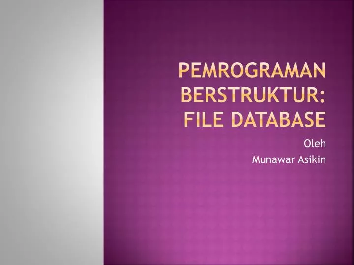 pemrograman berstruktur file database
