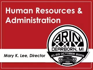 Human Resources &amp; Administration