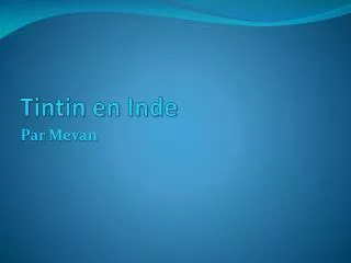 tintin en inde