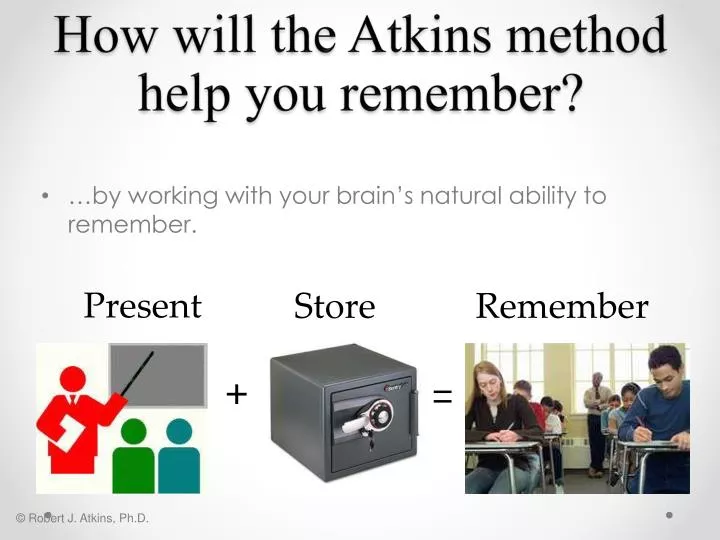how will the a tkins method help you remember