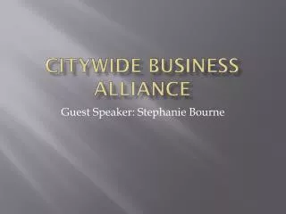 Citywide Business Alliance