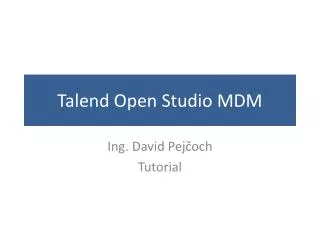 talend open studio mdm