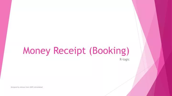money receipt booking