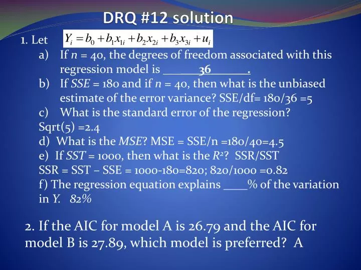 drq 12 solution