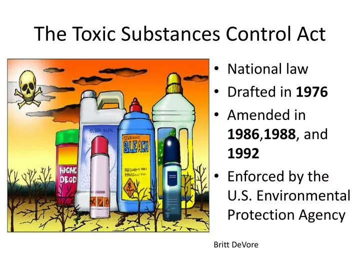 the toxic substances control act