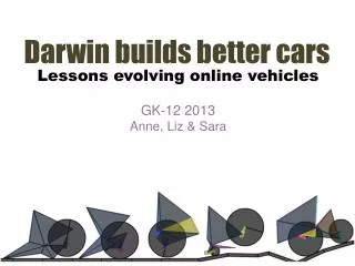 Darwin builds better cars