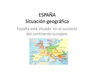 espa a situaci n g eogr fica