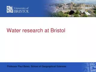 Water research at Bristol