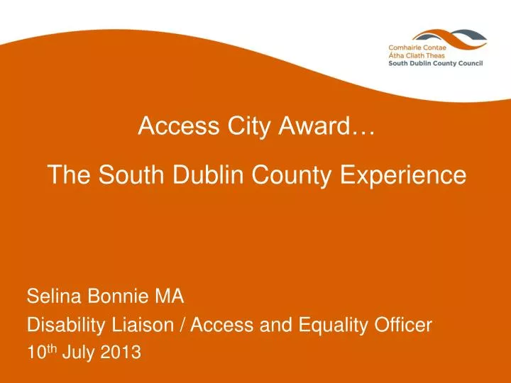 access city award the south dublin county experience