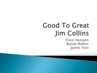 Good To Great Jim Collins