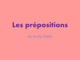 les pr positions